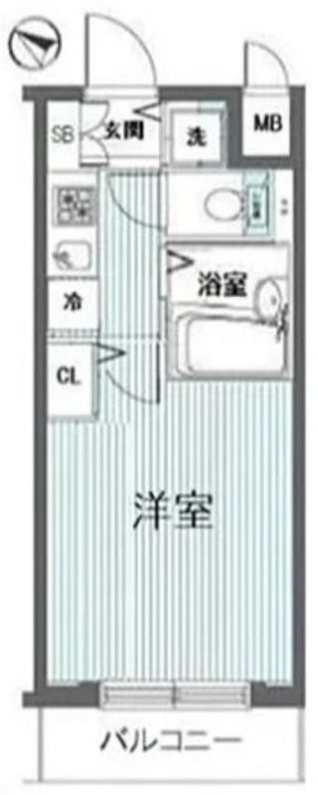 東京都港区芝浦1(マンション)の賃貸物件の間取り