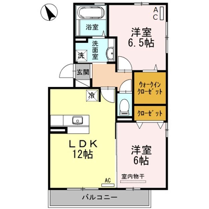 広島県福山市曙町6(アパート)の賃貸物件の間取り
