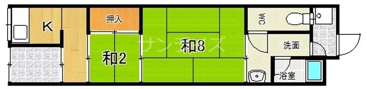 大阪府大阪市城東区鴫野西5(一戸建)の賃貸物件の間取り