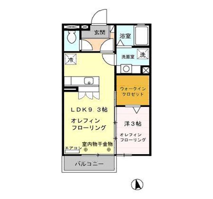 長野県長野市若里1(アパート)の賃貸物件の間取り