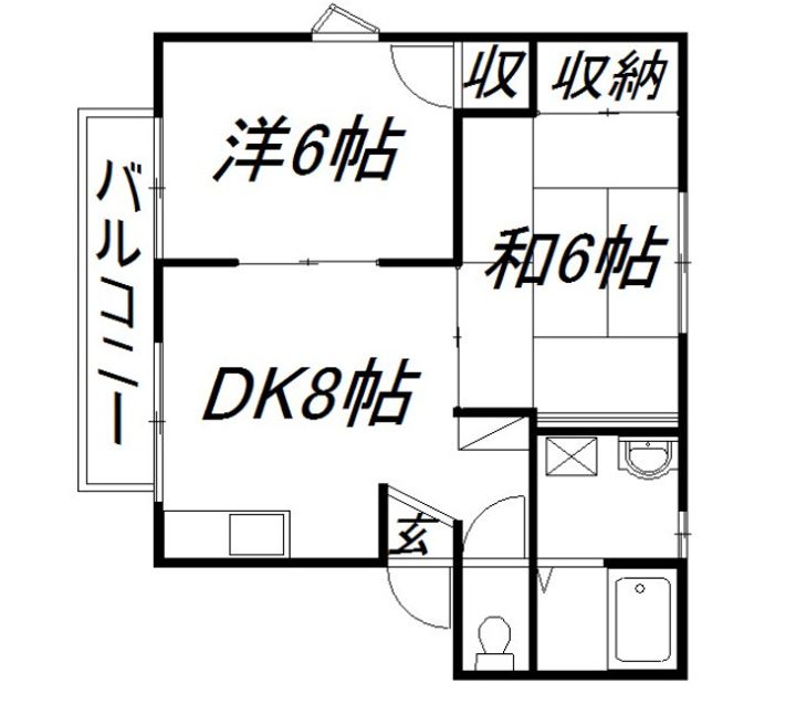 静岡県浜松市中央区曳馬1(アパート)の賃貸物件の間取り