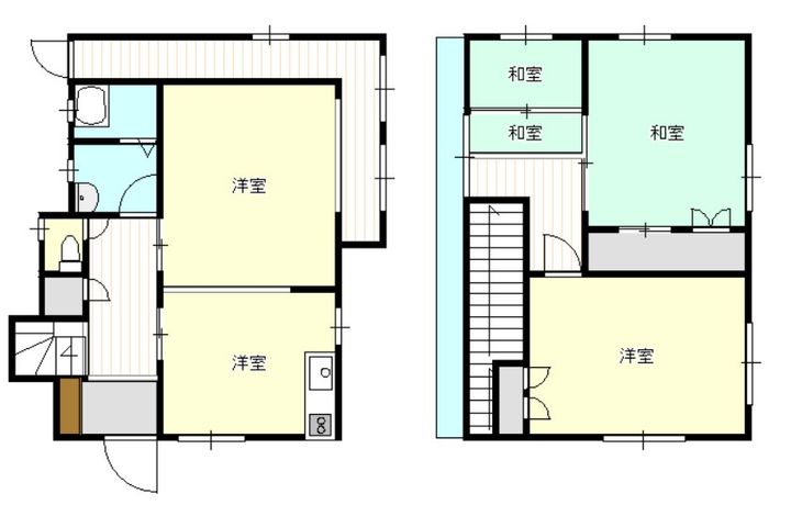 広島県広島市西区楠木町4(一戸建)の賃貸物件の間取り