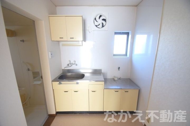 徳島県阿南市富岡町西池田口(アパート)の賃貸物件のキッチン