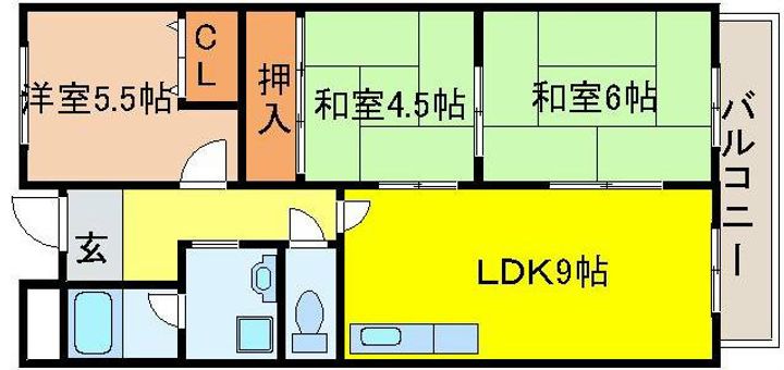 リープハーベン八尾木の間取り