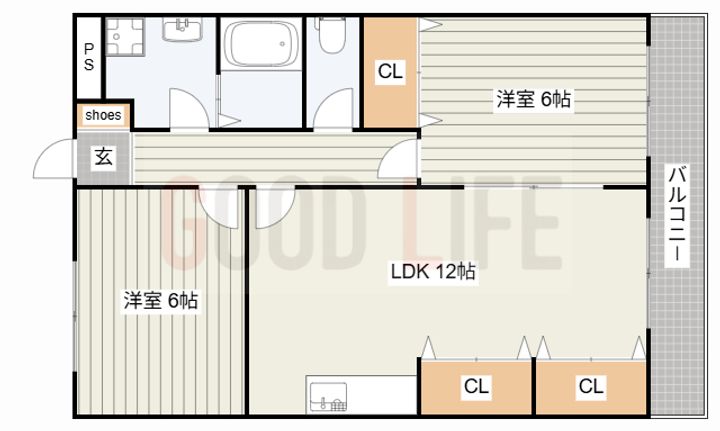 兵庫県小野市王子町(アパート)の賃貸物件の間取り