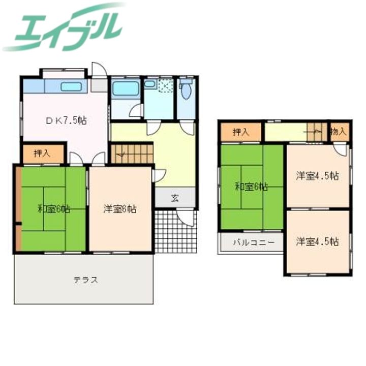 三重県松阪市嬉野野田町(一戸建)の賃貸物件の間取り