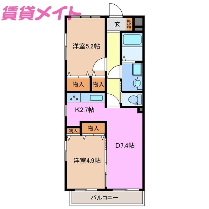 リズロン デ ジャルダンの間取り