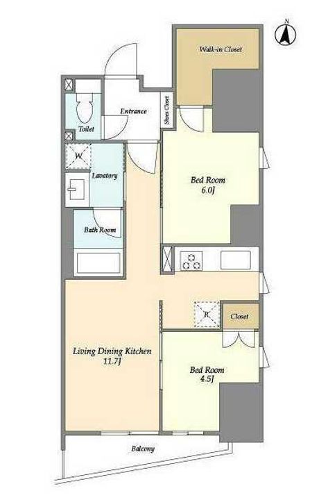 LaSante文京千駄木(ラサンテ文京千駄木)の間取り