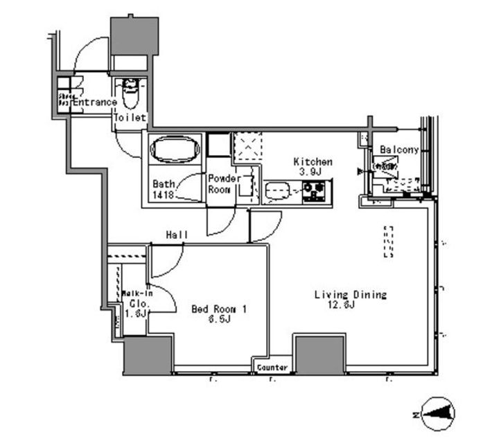 White Tower Hamamatsuchoの間取り