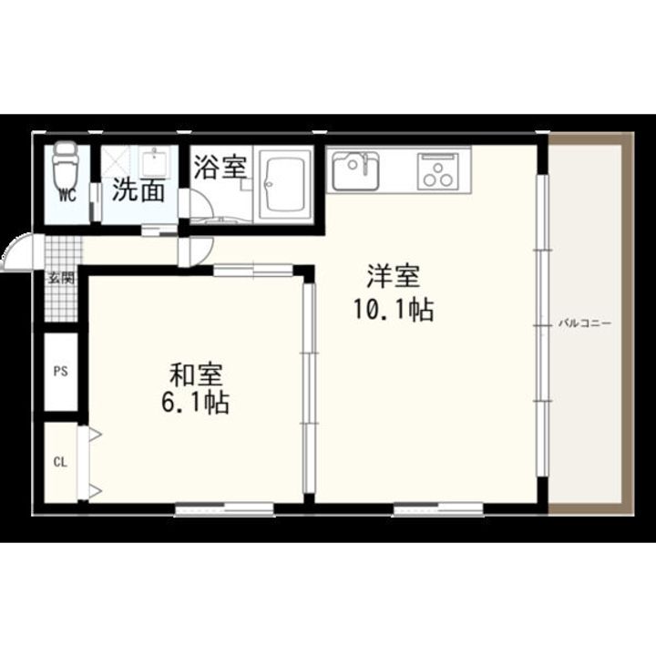 愛知県名古屋市東区泉1(マンション)の賃貸物件の間取り