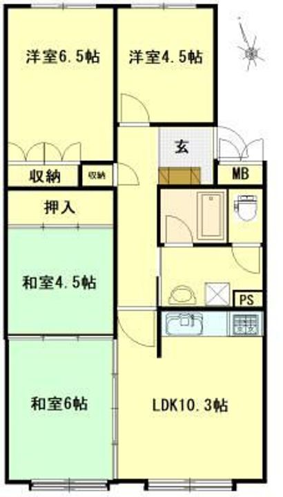 フローラハイツ仙台の間取り