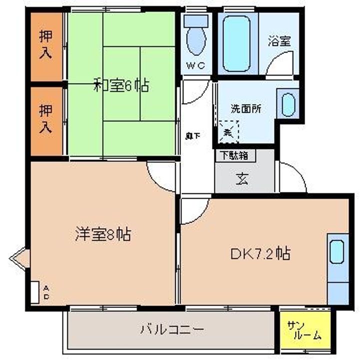 ポートサイド萩原400の間取り