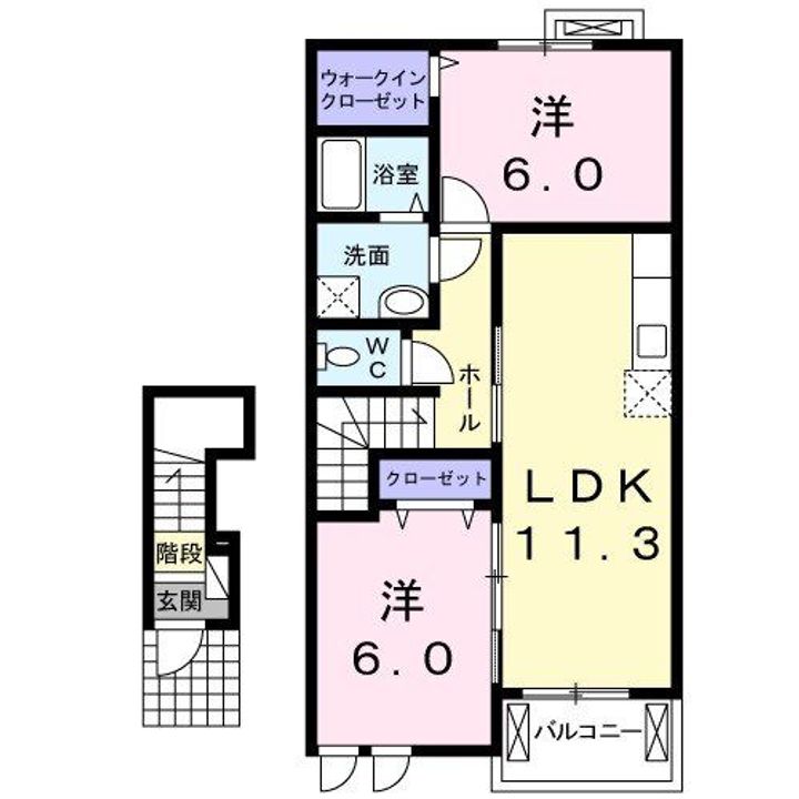フリーデ ハイム Bの間取り