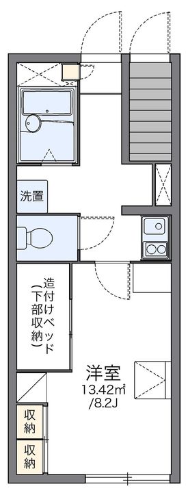 家電付アパート  レオパレスエアリーズの間取り