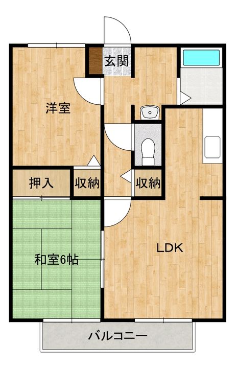 グリーンヒルズはるか A棟の間取り