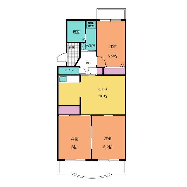 グリーンヒル富士見ヶ丘の間取り