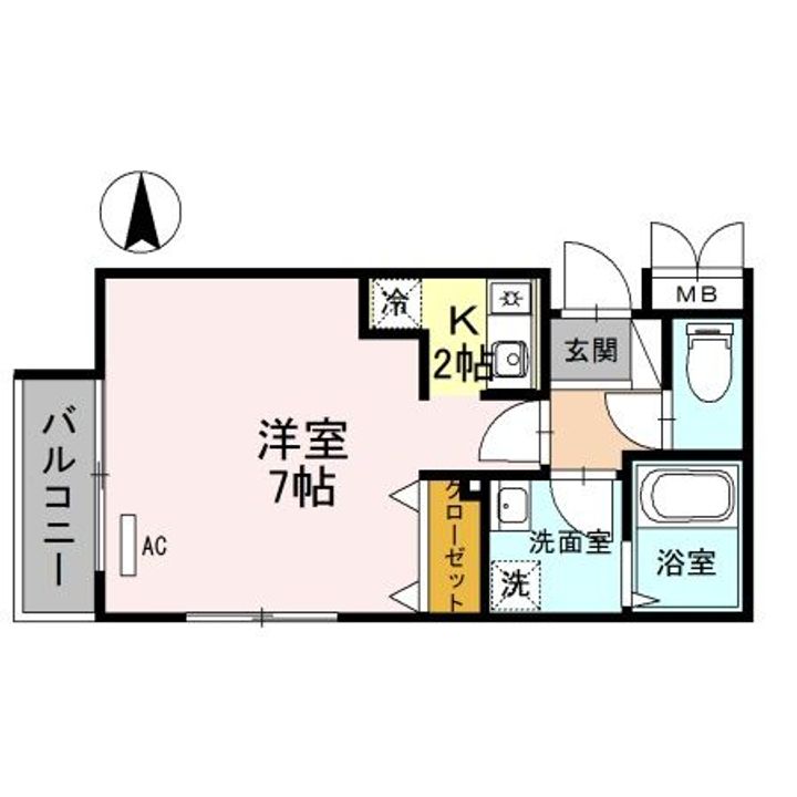 京都府京都市下京区金換町(マンション)の賃貸物件の間取り