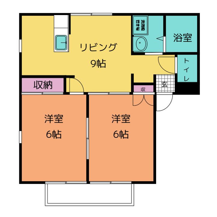 エムロード Bの間取り