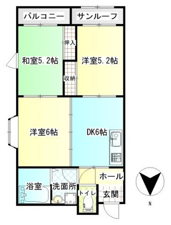 ライフフィールドマンションの間取り