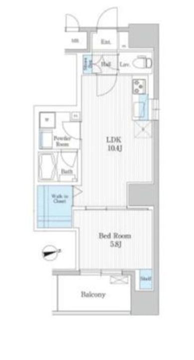 東京都足立区千住大川町(マンション)の賃貸物件の間取り