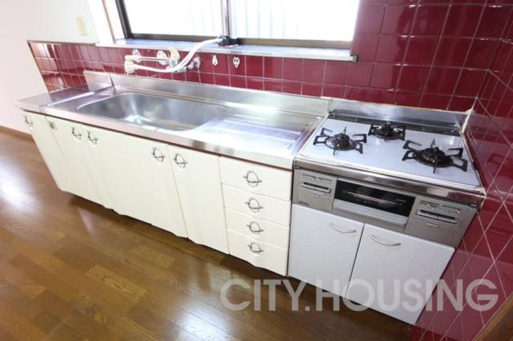 徳島県徳島市新浜本町4(一戸建)の賃貸物件のキッチン