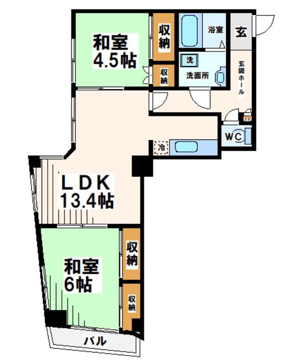 東京都府中市宮西町3(マンション)の賃貸物件の間取り