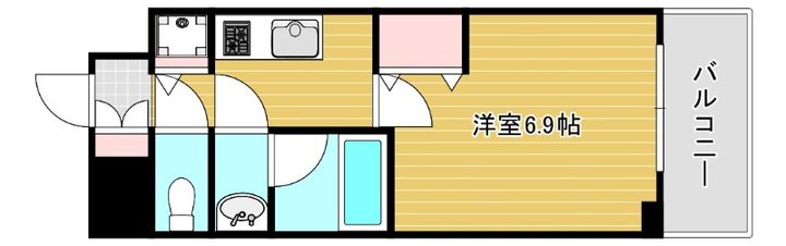 大阪府東大阪市中野南(マンション)の賃貸物件の間取り