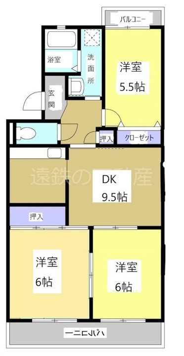 静岡県袋井市方丈6(マンション)の賃貸物件の間取り