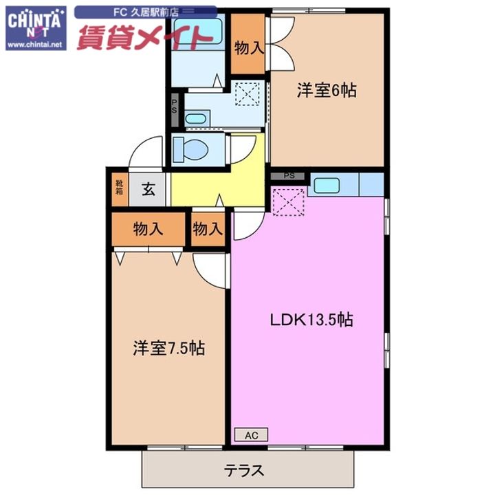 Chateau Aの間取り