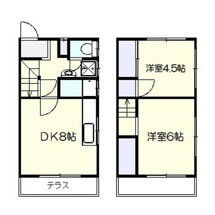 神奈川県横浜市青葉区つつじが丘(一戸建)の賃貸物件の間取り