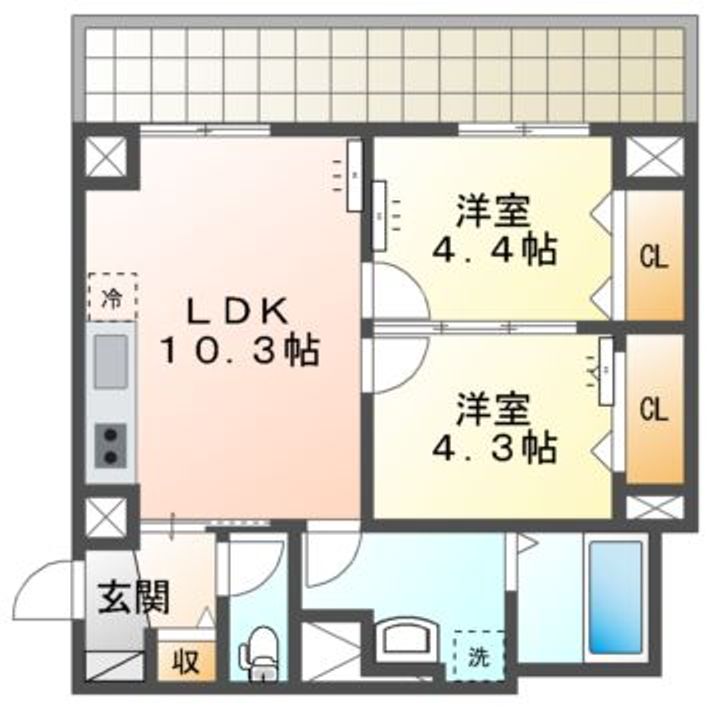 光のレジデンス・EXAの間取り