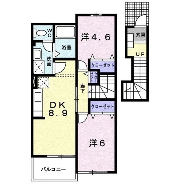 新潟県長岡市三島中条(アパート)の賃貸物件の間取り