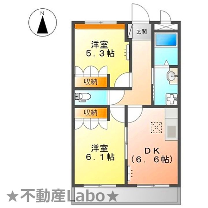 徳島県鳴門市撫養町木津(アパート)の賃貸物件の間取り