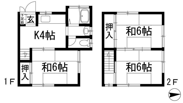 兵庫県伊丹市大野1(一戸建)の賃貸物件の間取り