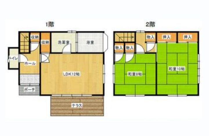 佐賀県唐津市元旗町(一戸建)の賃貸物件の間取り