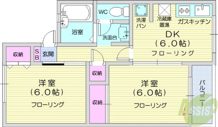 パルデンス台原の間取り