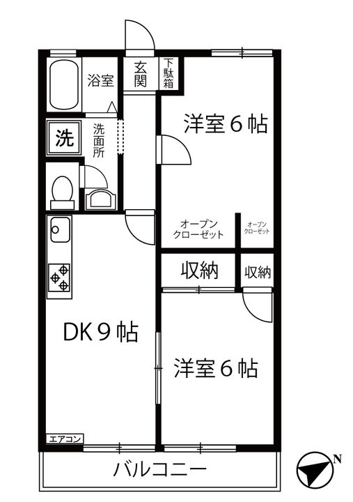アベニュー白鳥Aの間取り