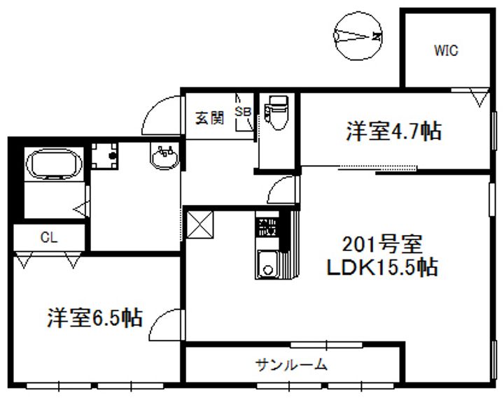 アリエス久留米東の間取り