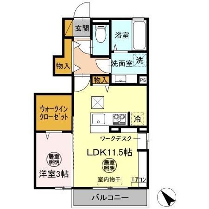 茨城県水戸市西原1(アパート)の賃貸物件の間取り