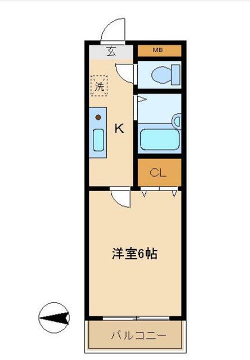 東京都品川区荏原2(マンション)の賃貸物件の間取り