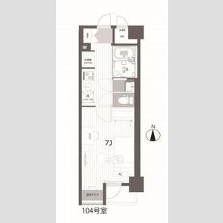 京都府京都市中京区姉大宮町東側(マンション)の賃貸物件の間取り