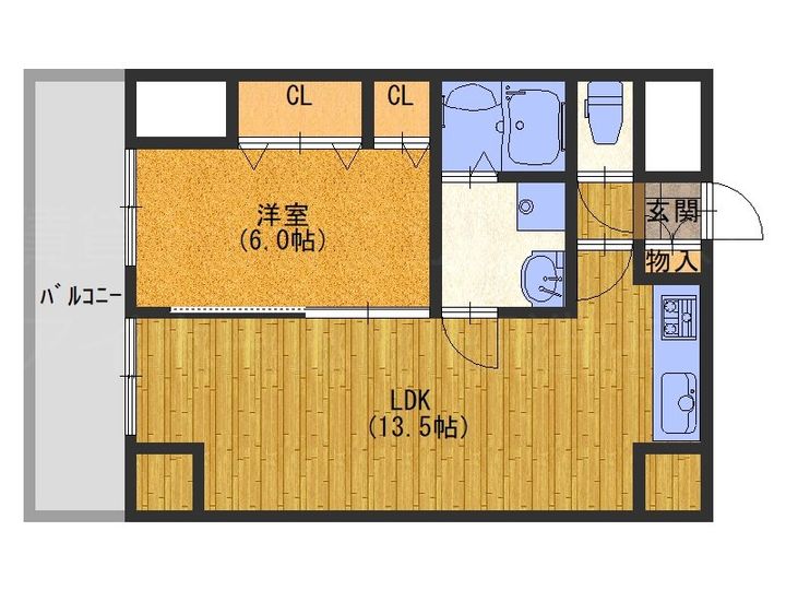 大阪府大阪市東成区大今里南5(マンション)の賃貸物件の間取り