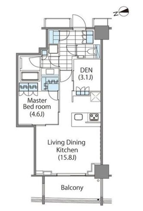 コンフォリア新宿イーストサイドタワーの間取り