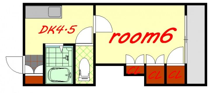 広島県広島市西区大芝1(マンション)の賃貸物件の間取り