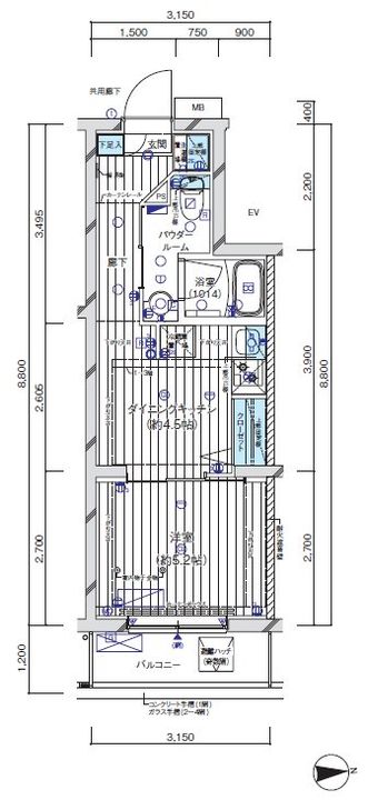 メインステージ大森の間取り