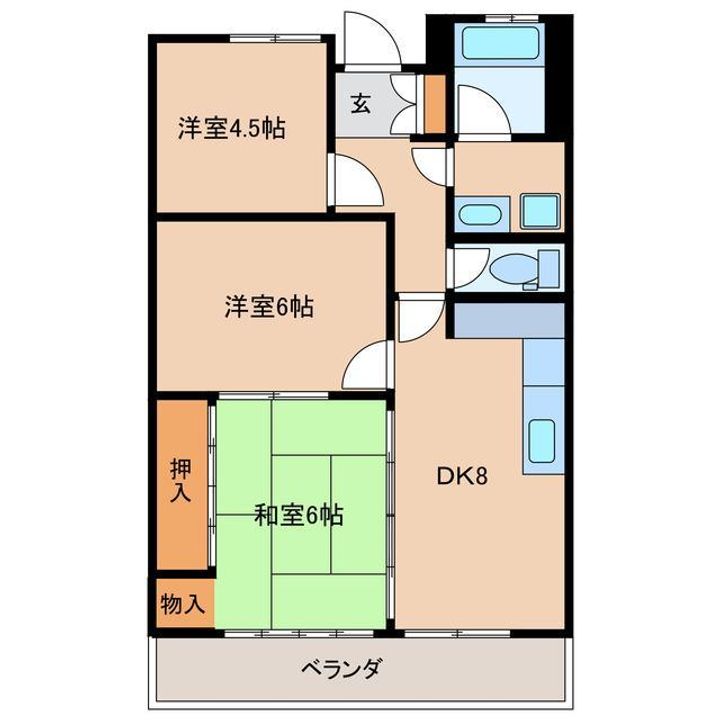 Iマンション2の間取り