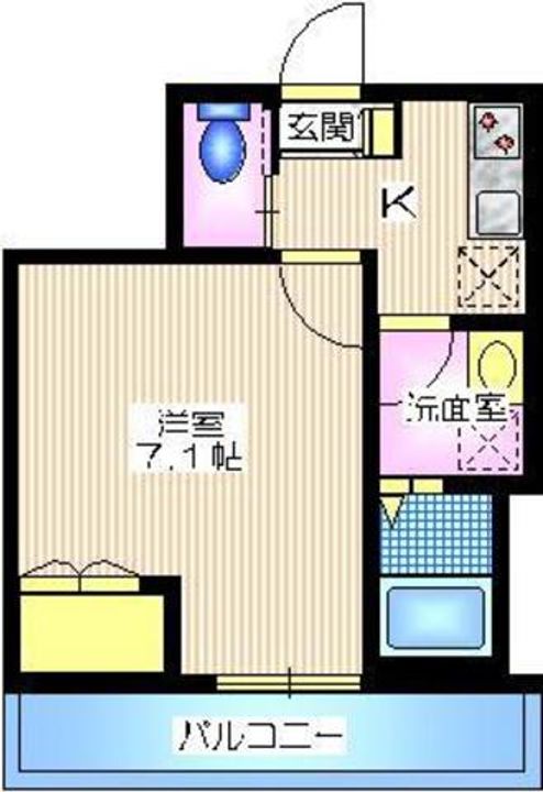 神奈川県横浜市保土ヶ谷区宮田町2(マンション)の賃貸物件の間取り