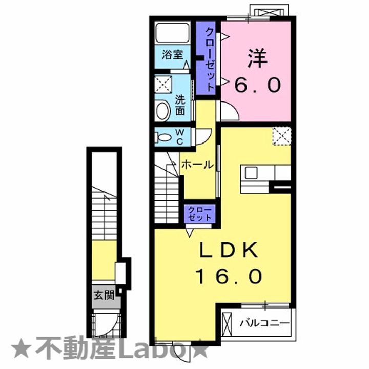 徳島県板野郡松茂町住吉字住吉開拓(アパート)の賃貸物件の間取り