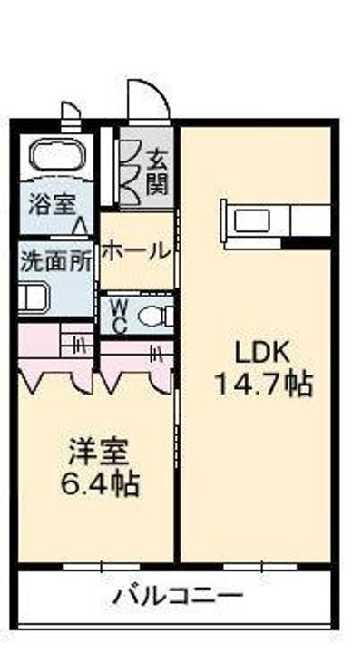 徳島県徳島市北田宮3(マンション)の賃貸物件の間取り