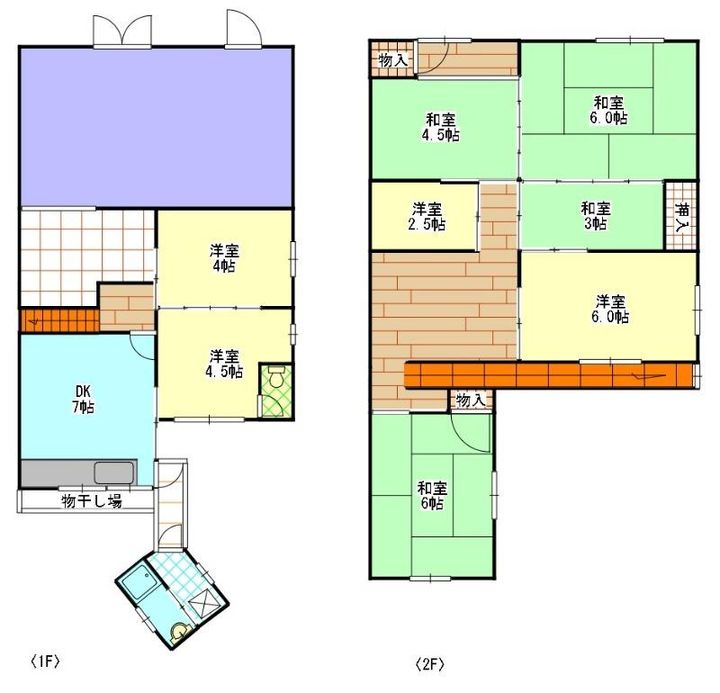 岡山県岡山市東区西大寺中2(一戸建)の賃貸物件の間取り